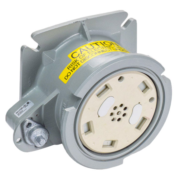 47-34043-48 - PFQ300 RECEPTACLE METAL GRAY SIZE F IP 66/67 3P+G 300A 480 VAC 60 Hz +8 AUX LESS COVER